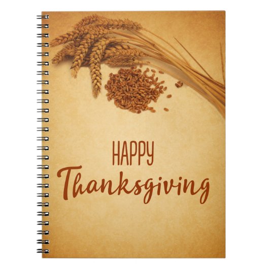  Happy Thanksgiving Wheat Corn Notitieboek (Voorkant)
