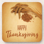 Happy Thanksgiving Wheat Corn Onderzetter (Voorkant)