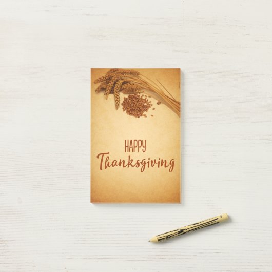  Happy Thanksgiving Wheat Corn Post-it® Notes (Op bureau)