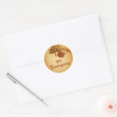 Happy Thanksgiving Wheat Corn Ronde Sticker (Envelop)