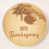  Happy Thanksgiving Wheat Corn Zandsteen Onderzetter (Voorkant)