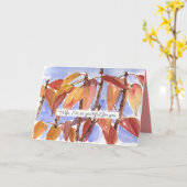 Happy Thanksgiving Wife Grateful For You Fall Tree Kaart (Gele Bloem)