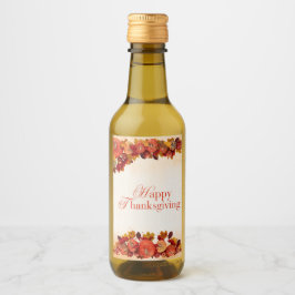 Happy Thanksgiving Wijn Etiket