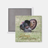 Happy Thanksgiving Wild Turkey Magnet (Voorkant / Achterkant)