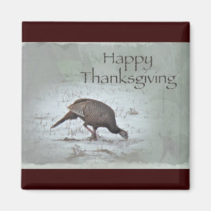 Happy Thanksgiving Wild Turkije Magneet