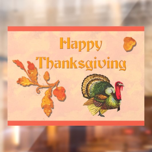 Happy Thanksgiving Window Cling Raamsticker (Vel 2)