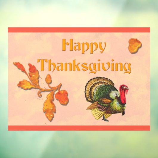 Happy Thanksgiving Window Cling Raamsticker (Vel 3)
