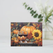 Happy Thanksgiving Wine Country Cute Feestdagenkaart (Staand voorkant)