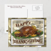 Happy Thanksgiving Wishes Post Kaart - Pas het aan (Voorkant / Achterkant)
