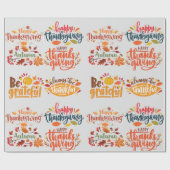 Happy Thanksgiving Wrapping Paper Cadeaupapier (Vlak)