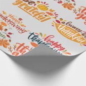 Happy Thanksgiving Wrapping Paper Cadeaupapier (Hoek)