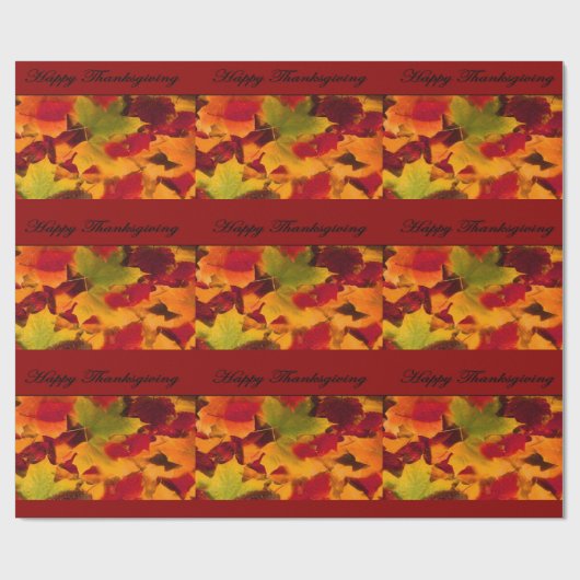 Happy Thanksgiving Wrapping Paper Cadeaupapier (Vlak)