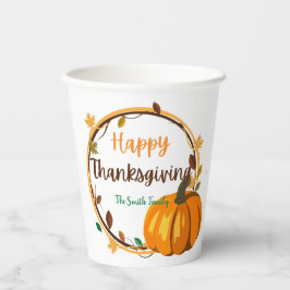 Happy Thanksgiving Wreated Paper cup Papieren Bekers