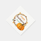 Happy Thanksgiving Wreath Paper Napkin Servet (Hoek)