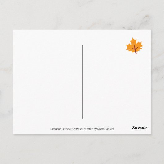 Happy Thanksgiving Yellow Labrador Tractor Briefkaart (Achterkant)