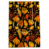 Happy Thanksgiving Yellow & Oranje Herfst Leafs Medium Cadeauzakje (Achterkant)