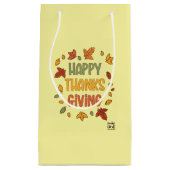 Happy Thanksgiving - Yellow Theme Klein Cadeauzakje (Voorkant)