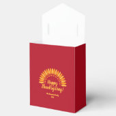 Happy Thanksgiving Yellows Red Add Name & Year Bedankdoosjes (Geopend)