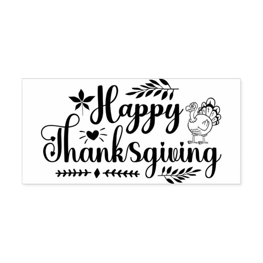 Happy Thanksgiving Zelfinktende Stempel (Design)