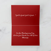 Happy Thanksgiving Zonnebloemen Feestdagen Kaart (Binnen)