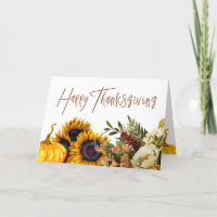 Happy Thanksgiving zonnebloemen pompoen Thanksgivi