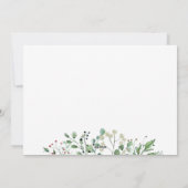 "Happy Thanksgiving" zwarte brief botanisch Feestdagenkaart (Achterkant)