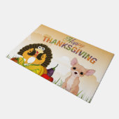 Happy Thanksgivinmg Chihuahua Deurmat (Schuin)