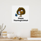 Happy Thanksgivukkah Jewish Turkey Poster (Keuken)
