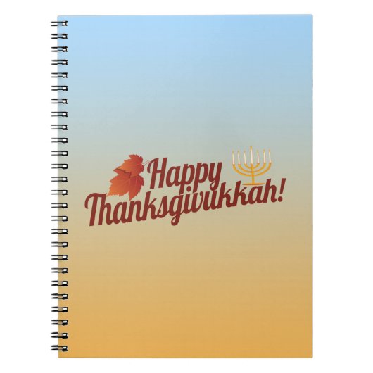 Happy Thanksgivukkah Menorah/Leaf Notitieboek (Voorkant)