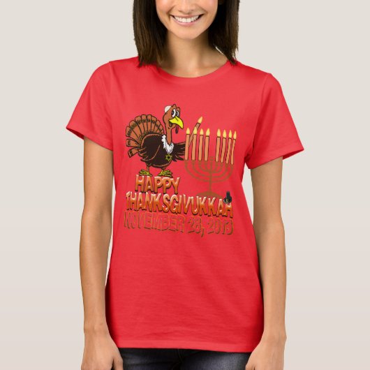 Happy Thanksgivukkah - Thankgiving Hanukkah Tshirt (Voorkant)