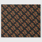 Happy Thanksgivukkah Turkey Wrapping Paper Cadeaupapier (Vlak)