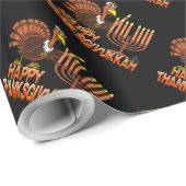 Happy Thanksgivukkah Turkey Wrapping Paper Cadeaupapier (Rol Hoek)