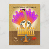 Happy Thanksgivukkah Turkije Briefkaart (Voorkant)