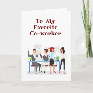 *HAPPY THANKSGVING* FAVORITE CO-WORKER HOLIDAY CAR FEESTDAGEN KAART