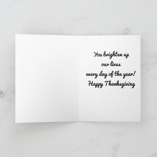 *HAPPY THANKSGVING* *MOM* Vakantiekaart Feestdagen Kaart (Binnen)