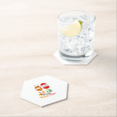 Happy Thanksmas Wine Thanksgiving Christmas Long S Kartonnen Onderzetters (Insitu)