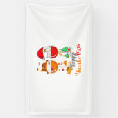 Happy Thanksmas Wine Thanksgiving Christmas Long S Spandoek (Verticaal)
