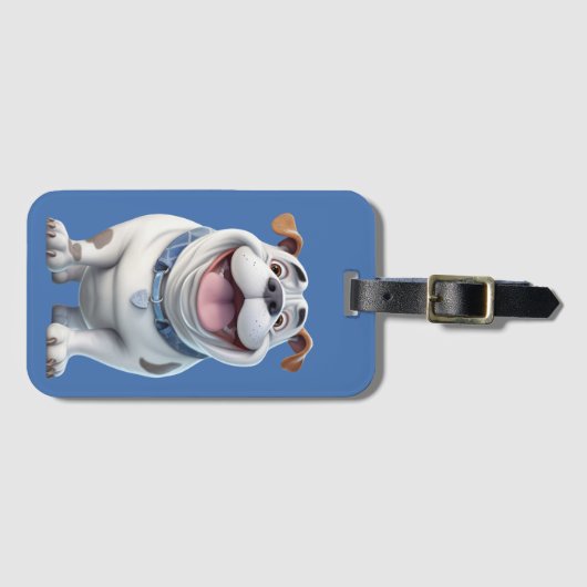 Happy the Bulldog Bagagelabel (Voorkant (horizontaal))