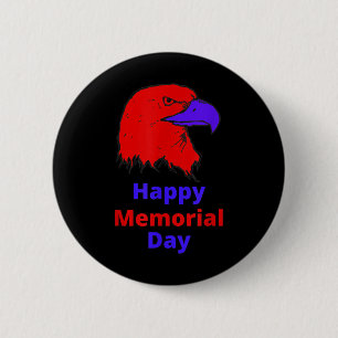 Happy The Day of Memorial Mannen & Vrouwenjeug Ronde Button 5,7 Cm