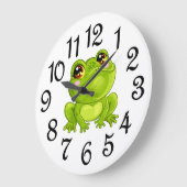 Happy the Frog Acrylic Wall Clock Grote Klok (Hoek)