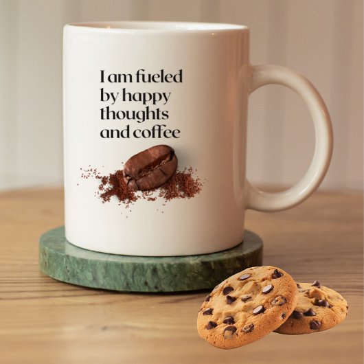 Happy Thoughts Coffee Bean Citaat Koffiemok