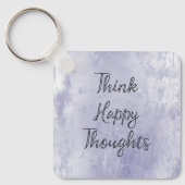 Happy Thoughts Dusty Lavender Paarse Sleutelhanger (Voorkant)
