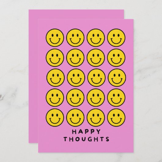 HAPPY THOUGHTS FEESTDAGENKAART (Voorkant / Achterkant)