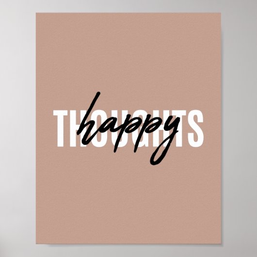 Happy Thoughts | Positieve prijsopgave Poster (Voorkant)