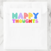 Happy Thoughts Rechthoekige Sticker (Tas)
