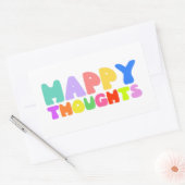 Happy Thoughts Rechthoekige Sticker (Envelop)