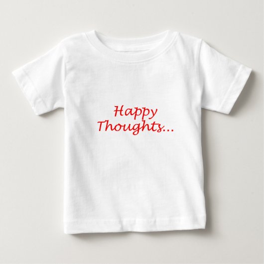"Happy Thoughts" ruffled T-shirt voor kinderen (Voorkant)