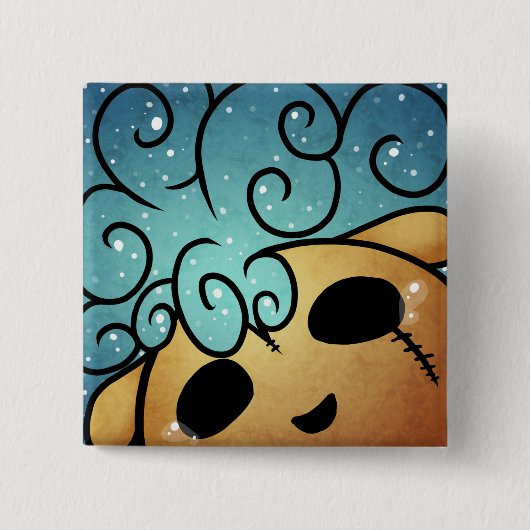 Happy Thoughts Vierkante Button 5,1 Cm (Voorkant)