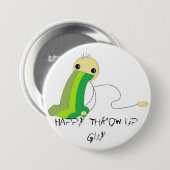 Happy Throw Up Guy (knop) Ronde Button 7,6 Cm (Voorkant /achterkant)