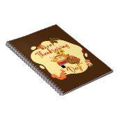 Happy Thx Giving, grappige Thanksgiving Notitieboek (Rechterzijde)